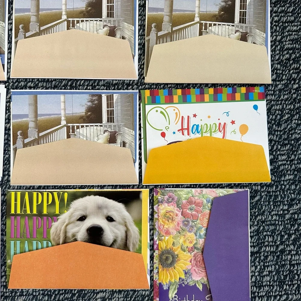 New 20 of different brand of Happy Birthday’s cards with envelopes.